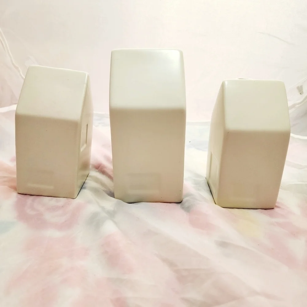 NWT Hearth & Hand 3 Sizes White House w/ Magnolia Flower Bud Vases Home Decor
